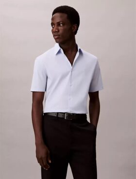 Chemise slim en coton Stretch à boutons