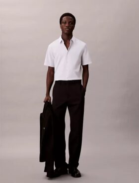 Chemise slim en coton Stretch à boutons
