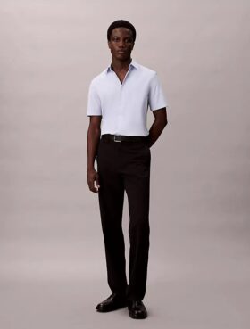 Chemise slim en coton Stretch à boutons