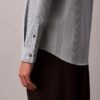 Chemise slim en Supima stretch à rayures teintes dans la masse Chemise slim en Supima stretch à rayures teintes dans la masse