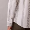 Chemise slim en Supima stretch à rayures teintes dans la masse Chemise slim en Supima stretch à rayures teintes dans la masse