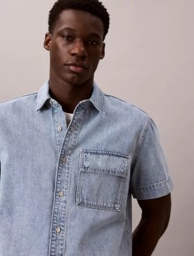 Chemise Utility Shirt en denim à boutons