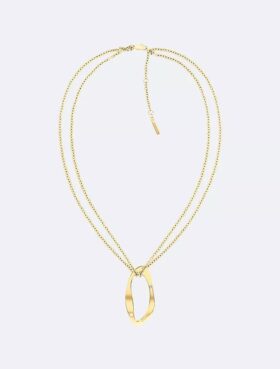 Collier avec pendentif de forme organique arrondie