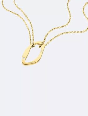 Collier avec pendentif de forme organique arrondie