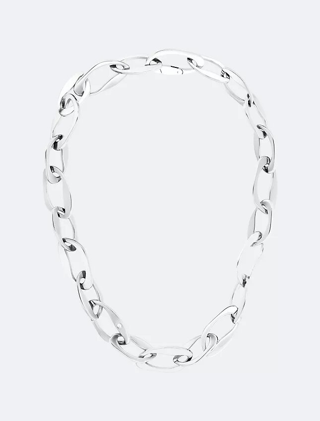 Collier à maillons de forme organique Collier à maillons de forme organique