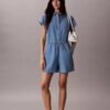 Combinaison en chambray délavé