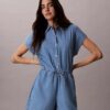 Combinaison en chambray délavé