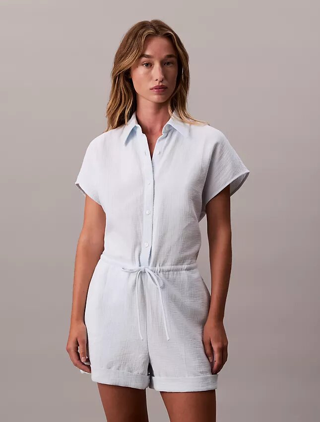Combinaison en gaze de coton et viscose Combinaison en gaze de coton et viscose