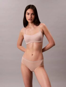 Culotte Hipster en microfibre extensible avec dentelle