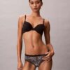 Culotte Hipster en microfibre extensible avec dentelle Culotte Hipster en microfibre extensible avec dentelle