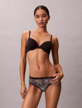 Culotte Hipster en microfibre extensible avec dentelle