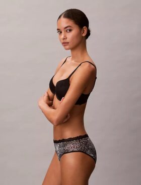 Culotte Hipster en microfibre extensible avec dentelle