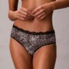 Culotte Hipster en microfibre extensible avec dentelle Culotte Hipster en microfibre extensible avec dentelle