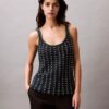 Débardeur en coton crocheté avec perles Débardeur en coton crocheté avec perles