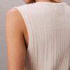 Débardeur en coton lisse à côtes et boutons Débardeur en coton lisse à côtes et boutons