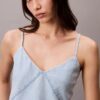 Débardeur en denim mélangé coton-lin Débardeur en denim mélangé coton-lin