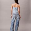 Débardeur en denim mélangé coton-lin Débardeur en denim mélangé coton-lin