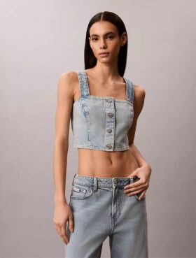 Débardeur en denim style camionneur
