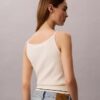 Débardeur en maille torsadée avec patch Monologo tissé Débardeur en maille torsadée avec patch Monologo tissé