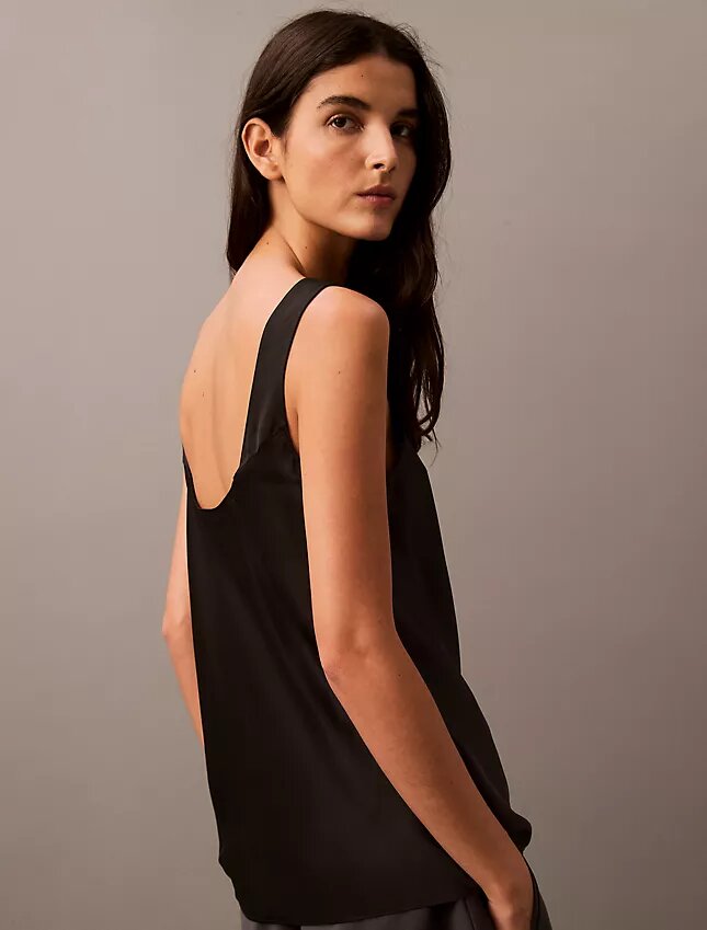 Débardeur en satin de viscose Débardeur en satin de viscose
