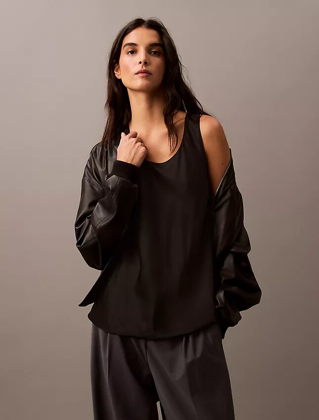 Débardeur en satin de viscose Débardeur en satin de viscose