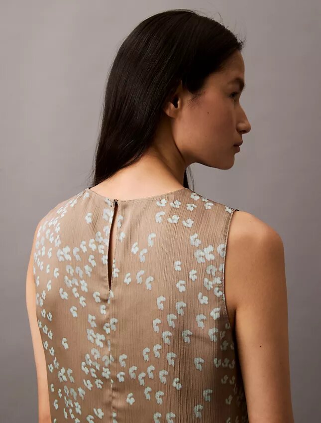 Débardeur en satin imprimé Débardeur en satin imprimé