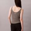 Débardeur en viscose mélangée à bords-côtes Débardeur en viscose mélangée à bords-côtes