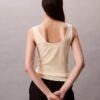 Débardeur en viscose mélangée côtelée