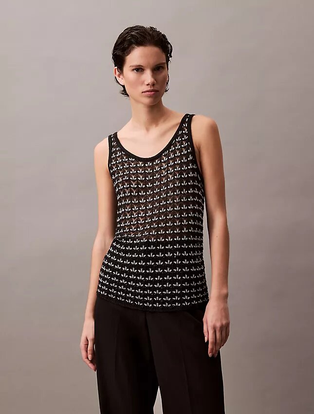 Débardeur texturé jacquard Débardeur texturé jacquard
