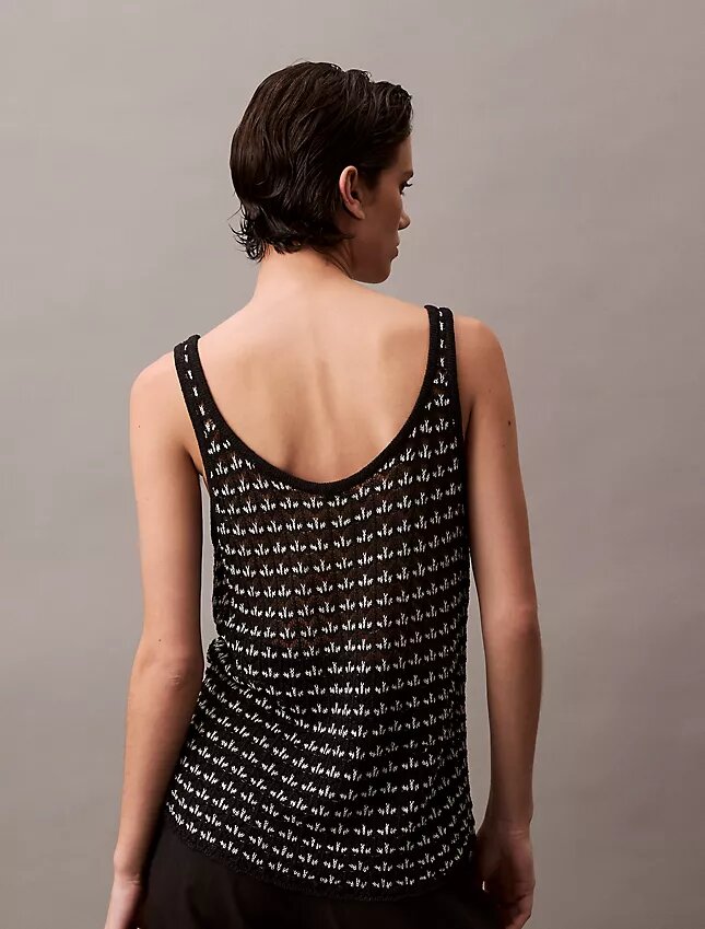 Débardeur texturé jacquard Débardeur texturé jacquard