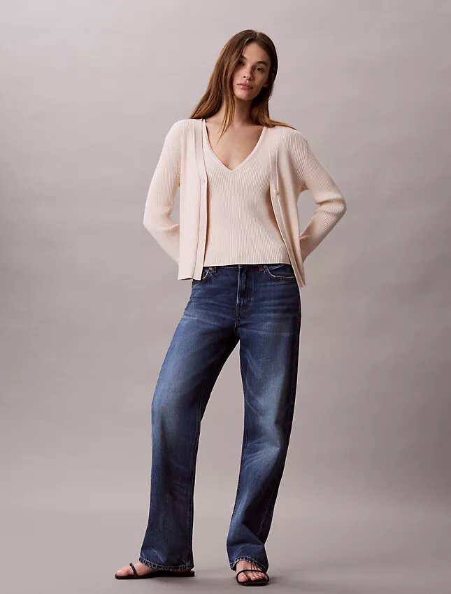 Ensemble cardigan et débardeur en coton côtelé Ensemble cardigan et débardeur en coton côtelé
