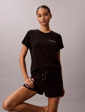 Ensemble t-shirt et short en mélange de viscose et de coton