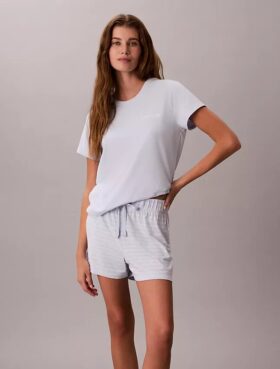 Ensemble t-shirt et short en mélange de viscose et de coton