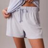 Ensemble t-shirt et short en mélange de viscose et de coton Ensemble t-shirt et short en mélange de viscose et de coton