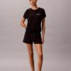 Ensemble t-shirt et short en mélange de viscose et de coton Ensemble t-shirt et short en mélange de viscose et de coton