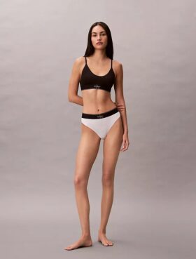 Extensible Microfiber Monogram Thong