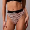 Extensible Microfiber Monogram Thong