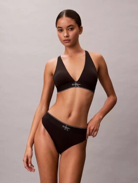 Extensible Microfiber Monogram Thong