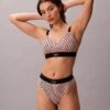 Extensible Microfiber Monogram Thong