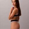 Extensible Microfiber Monogram Thong