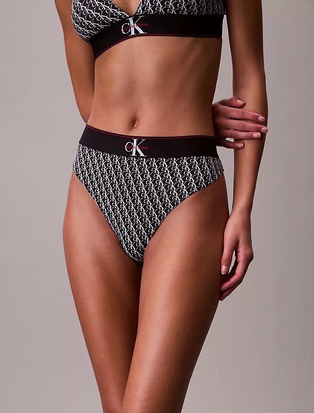 Extensible Microfiber Monogram Thong Extensible Microfiber Monogram Thong