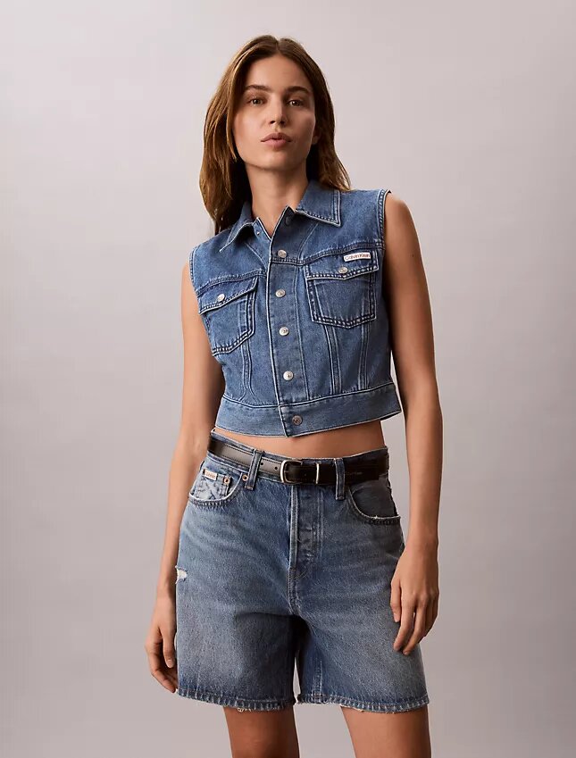Gilet sans manches en Denim Gilet sans manches en Denim