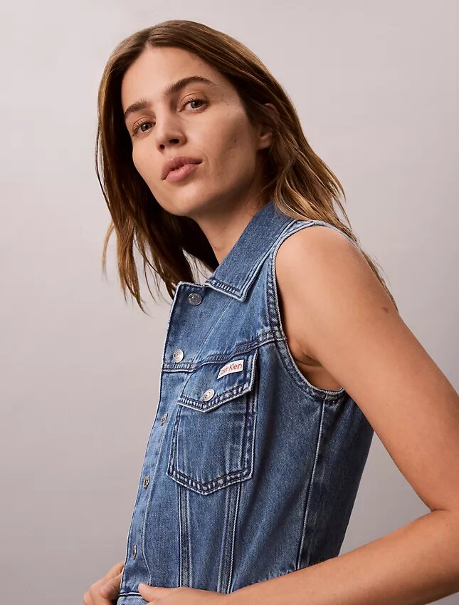 Gilet sans manches en Denim Gilet sans manches en Denim