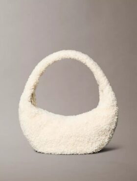 Grand sac à bandoulière en sherpa Grand sac à bandoulière en sherpa