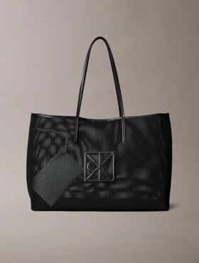 Grand sac fourre-tout en filet avec logo emblématique