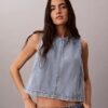 Haut court en denim Haut court en denim