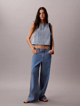 Haut court en denim