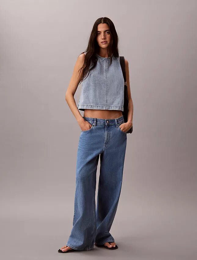 Haut court en denim Haut court en denim