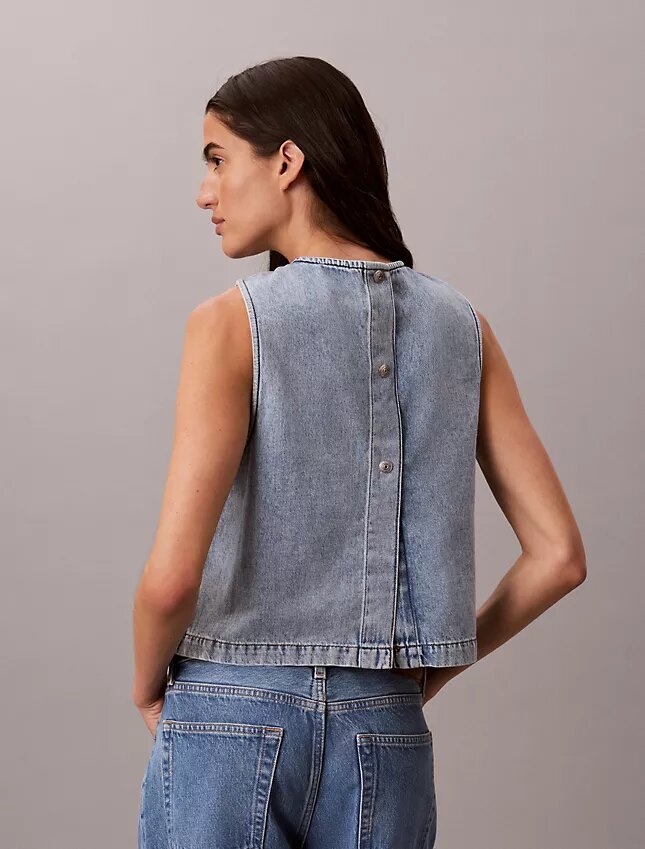 Haut court en denim Haut court en denim