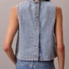 Haut court en denim Haut court en denim
